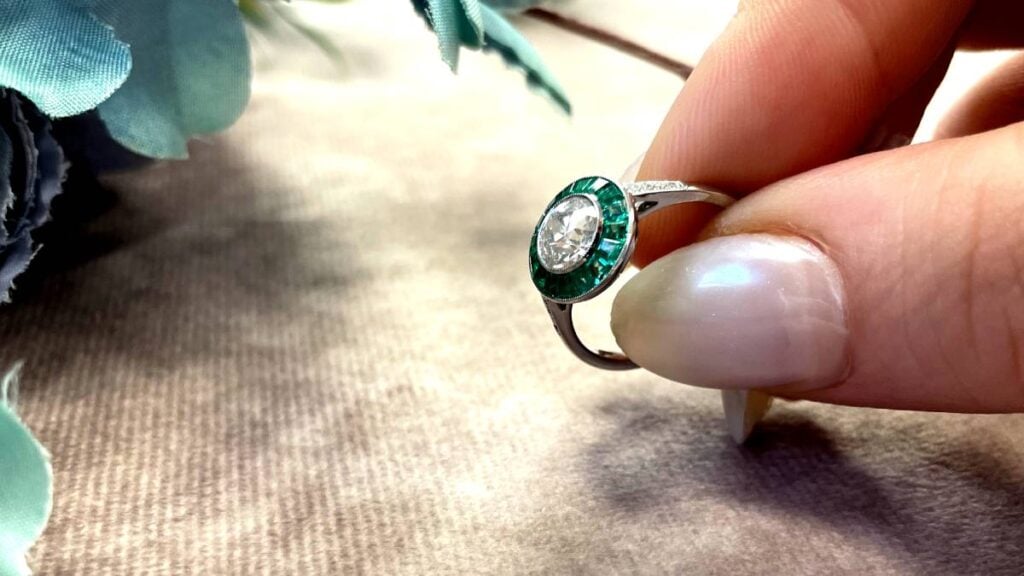 Halo Style Setting Diamond Engagement Ring