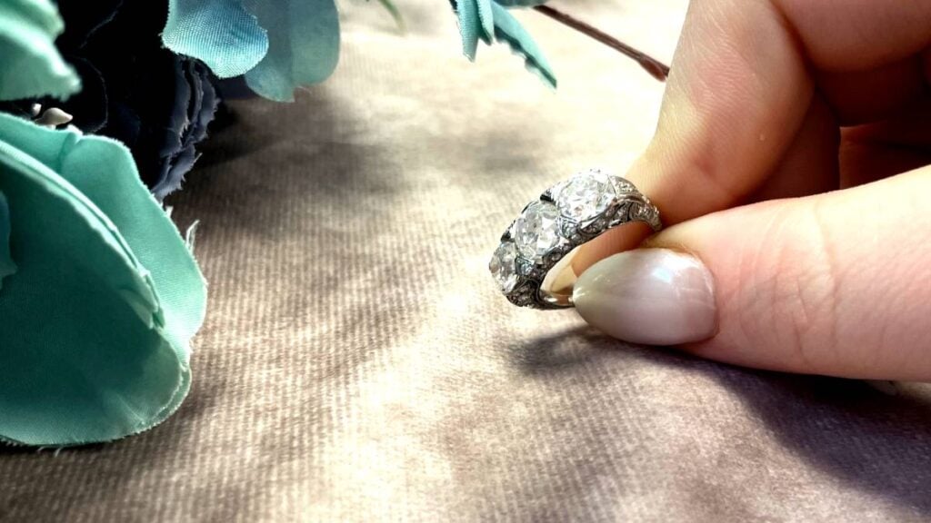 Three Stone Diamond Style Setting Ring