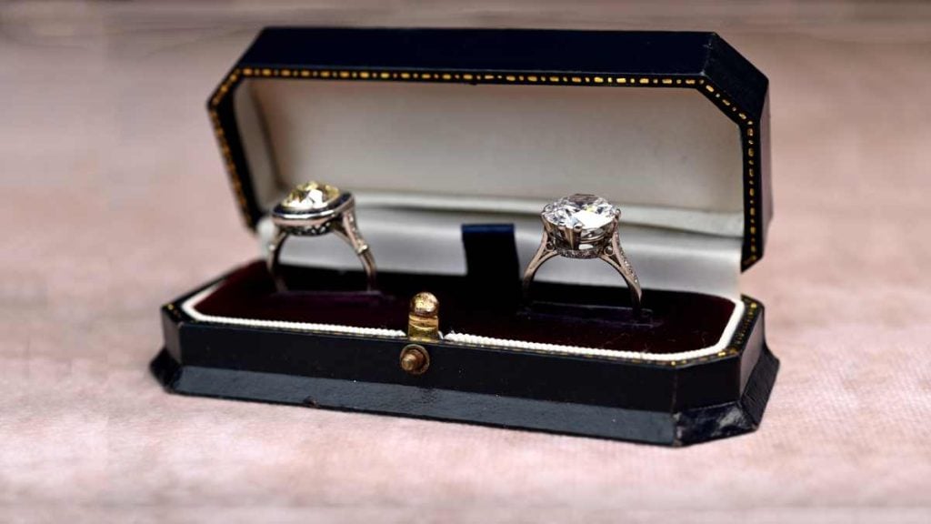 White Color Diamond Ring and Yellowish Color Diamond Ring