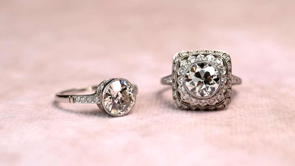 Yellow Diamond with halo and without a halo