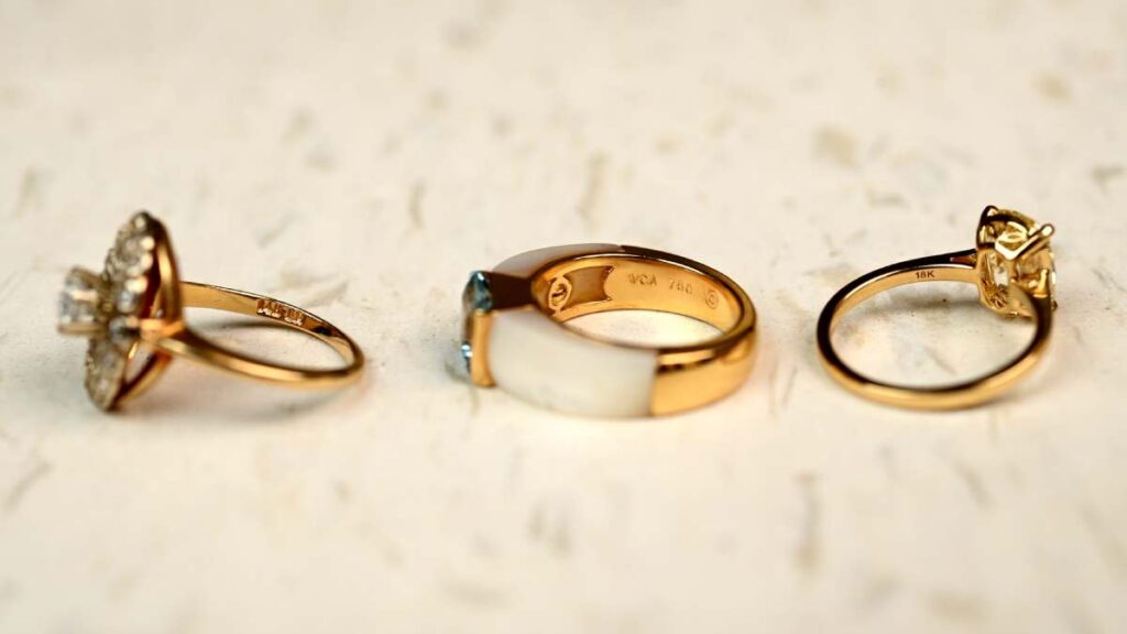 10K Gold 14K Gold 18K Gold Rings with diamonds