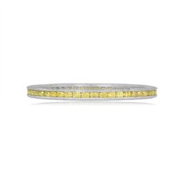 yellow diamond platinum band, diamonds set in a channel setting Hildreth Band 11670 / 11669