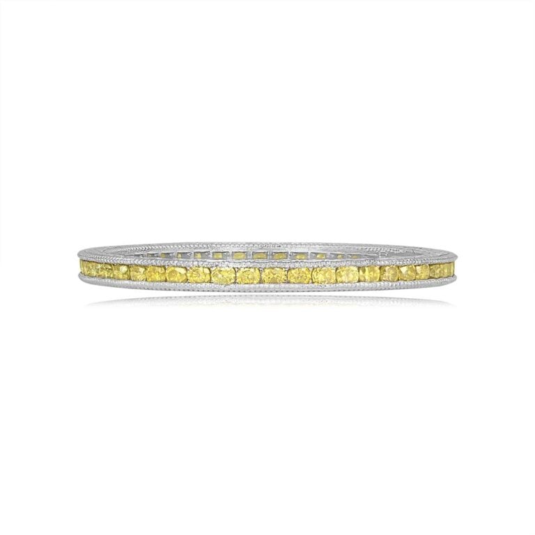 Yellow Diamond Engraved Hildreth Band 1.6mm