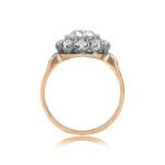 GIA certified 1.50 carat Old European Cut Diamond Cluster Monaco Ring 15250vb