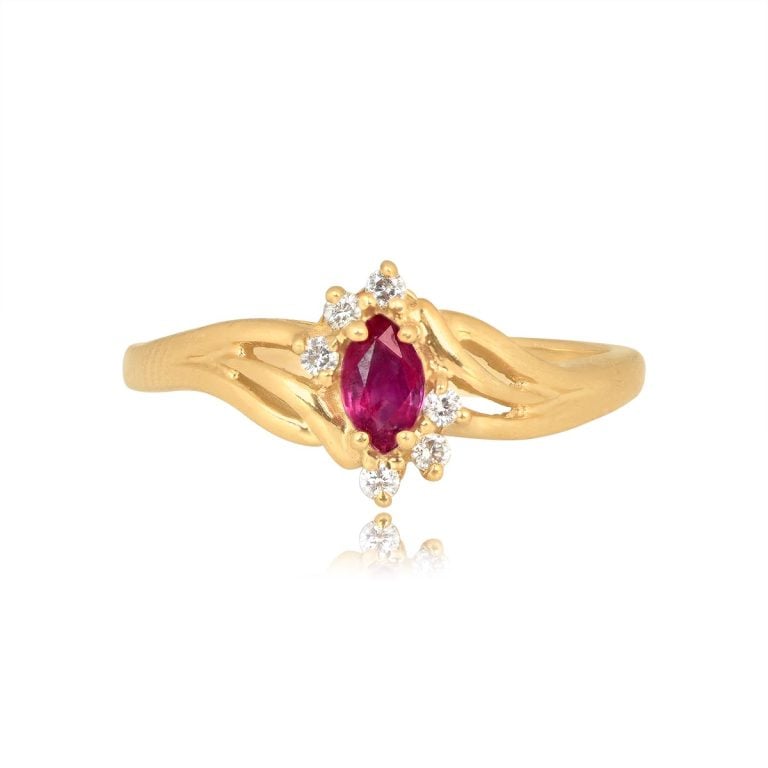 Tourmaline and Diamond Yellow Gold Farmingdale Ring