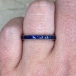 Channel-Set French-Cut Sapphire Stones Ouray Band f2 15838