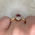 Victorian Era Navette Alcova Ring Circa 1880 Basket View f3 15864