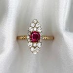 GIA-Certified 0.64 carat burma no-heat Ruby Alcova Ring White Backdrop f5 15864