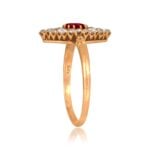 Victorian Era GIA Ruby and Diamond Alcova Ring, Circa 1880 15864