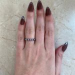 Sapphire and Diamond Eternity Dellwood Wedding Band f1 15876