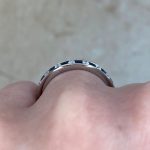 Channel-Set Sapphires and Diamond Wedding Band f3 15876