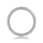 round diamond and french cut sapphire alternating pattern band Dellwood Band 15876