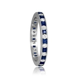 Sapphire and Diamond Eternity Dellwood Band 2.6mm 15876