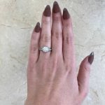 Hexagonal Cluster Center Diamond Engagement Burwell Ring f1 15880