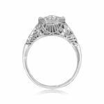 Hexagonal designed Cluster Center Diamond Burwell Ring 15880