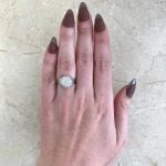 Engraved Center 0.69 carat TDW Diamond Cluster Hand Walworth Ring 15881 f1