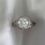 Diamond Engagement Ring With Floral Design 15881 f5