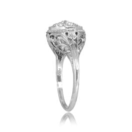 Engraved ring with Center Diamond Cluster Walworth Ring 15881