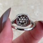 0.51 carat Diamond on Platinum Engagement Ring Back View f6 15882