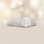 Center Diamond Cluster Filigree Marilla Ring 15883 artistic photo