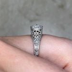 Bezel-Set Diamond Cluster with milgrain Side Marilla Ring f4 15883