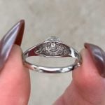 Bezel-Set Diamond Cluster 0.29 carat TDW Back Marilla Ring f6 15883