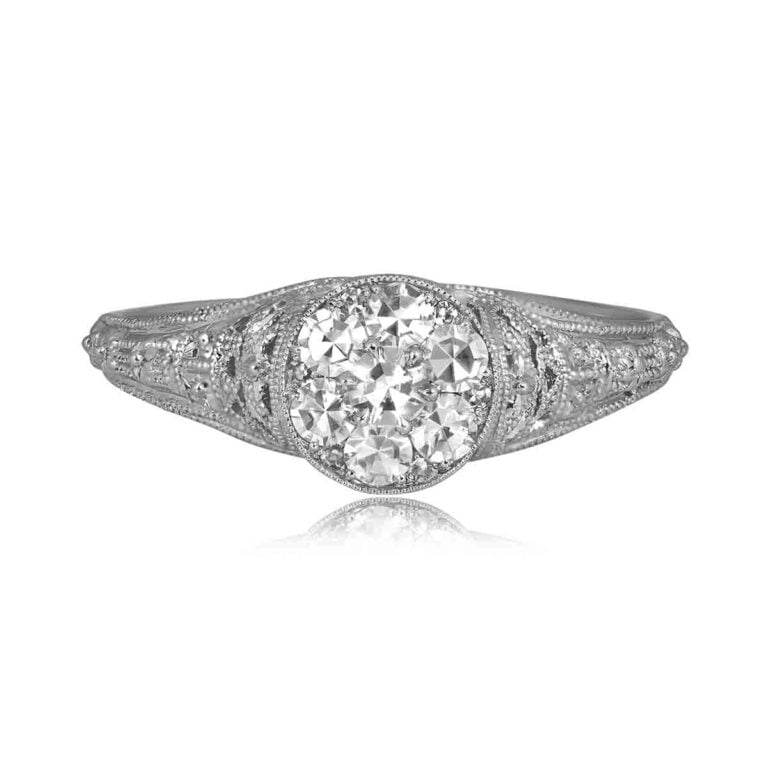 Center Diamond Cluster Filigree Marilla Ring