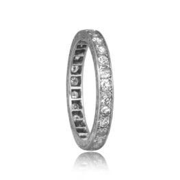 Art Deco era round Diamond Eternity Odessa Band, Circa 1930 2.5mm 15886