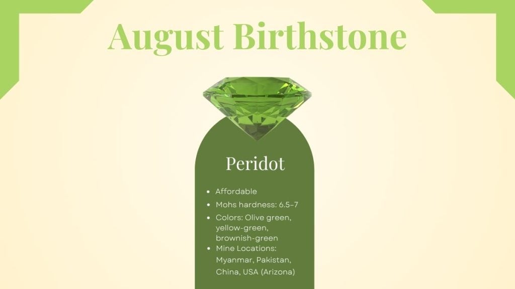 August Birthstone Peridot Graph