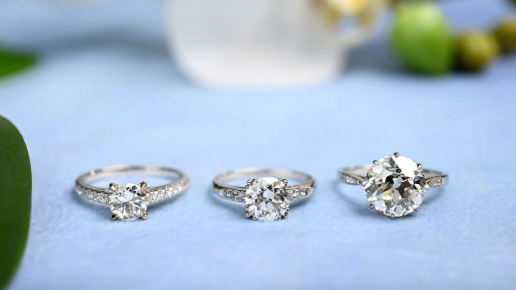 Different Carat Sized Diamond Engagement Rings