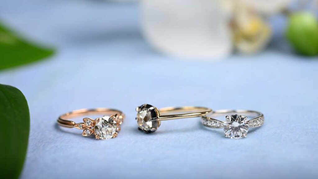 Different Metal Engagement Rings Platinum Gold Silver