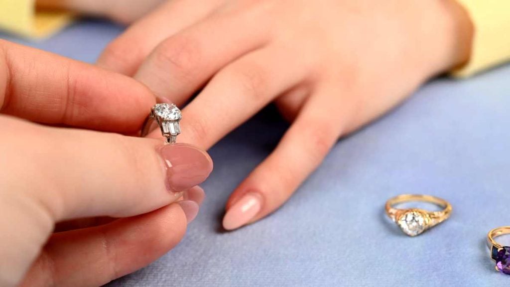 Friend Measuring the size of engagement ring finger