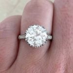 Art Deco engagement ring with D color and VS1 clarity f2 HER039
