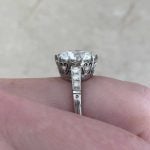 Diamond Center with diamond accents Side Finger Hammonton Ring f4 HER039