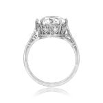Art Deco GIA 4.03ct Diamond with crown style Hammonton Ring, Circa 1920 HER039