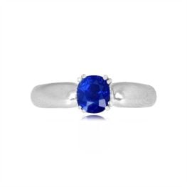 1.70 carat center Kashmir no heat sapphire stone cushion cut Glenside Ring HER056