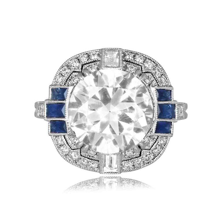 4.22ct Diamond and Sapphire Marmora Ring