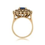 Vintage 1.08 carat Oval cut Sapphire and Diamond Bethera Ring, Circa 1800 15811