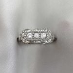 Set in East to West Old European Cut Diamonds White Backdrop f5 15894