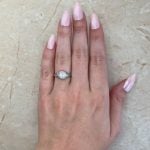 Vintage Old European Cut Diamond Engagement Ring Hand Picture f1 15900