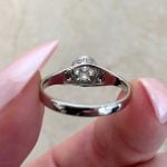 Back View Diamond on Platinum Engagement Guilford Ring f6 15901