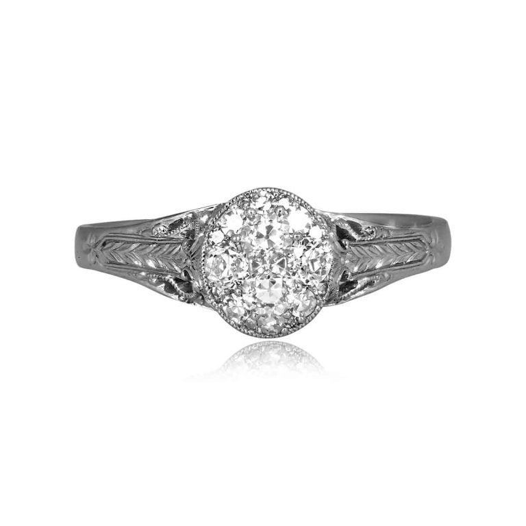 Center Old European Diamond Cluster Guilford Ring