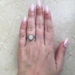 0.63ct TDW Old European cut diamonds Diamond in Hexagonal Bezel Hand f1 15902