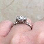 Diamond Cluster in Shared-prong setting on Platinum f3 15902