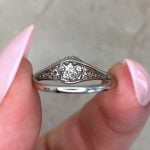 Diamond Cluster in Round Bezel-Setting With Filigree Back f6 15904