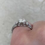 Edwardian Era Old European Cut Diamond Engagement Ring Circa 1910 f3 15905