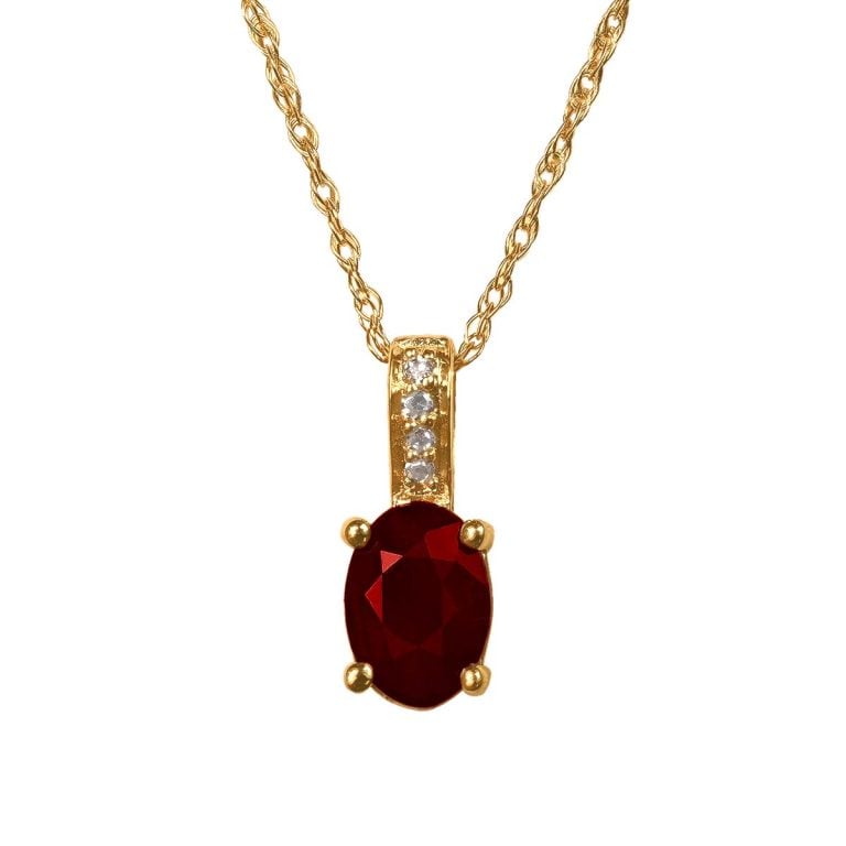 0.90ct Oval Ruby and Diamond Winfall Necklace