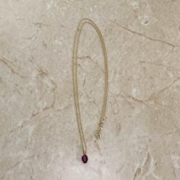 0.90ct Oval Ruby and Diamond Winfall Necklace
