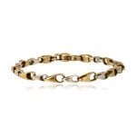 14 karat white and yellow gold link bracelet Brantley Bracelet 15926