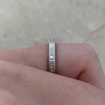 Tiffany band with milgrain detailing